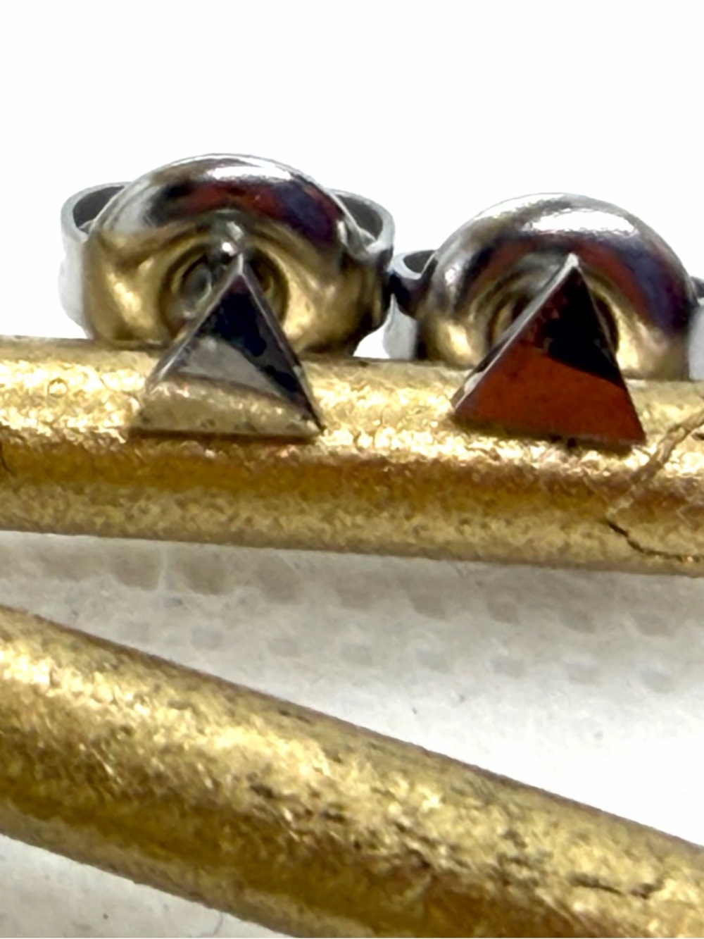 Tiny Stainless Steel Triangle Stud Earrings